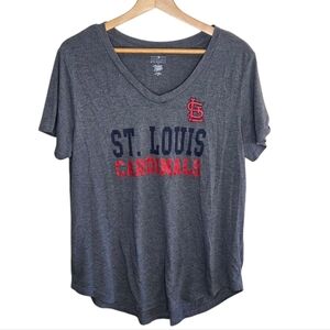 Campus Lifestyle MLB | St. Louis Cardinals Baseball V-neck Gray Tee Size XL